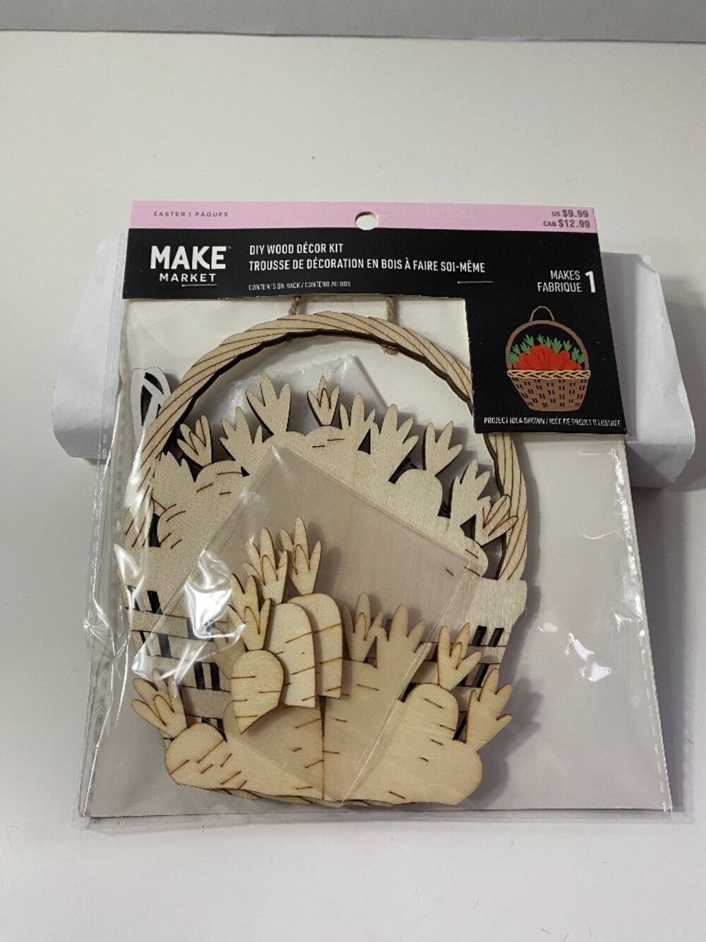 Make Market DIY Wood Decor Kits Carrot Basket